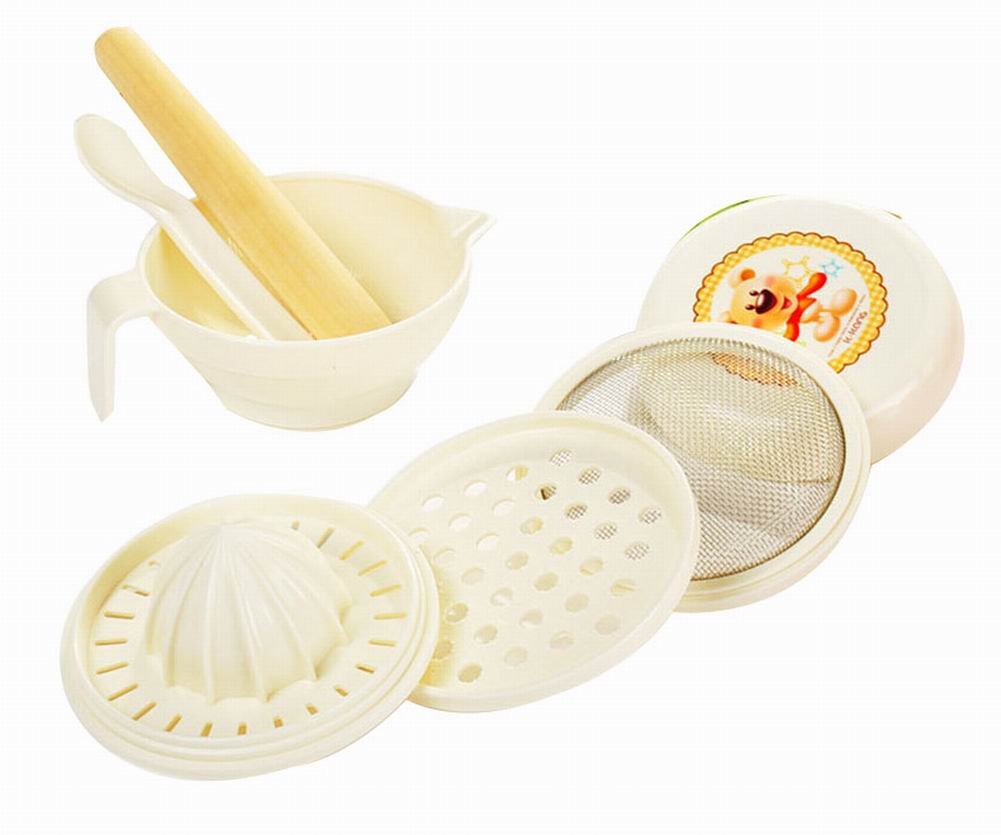 Practical Baby Food Grinding Bowl Food Mill for Making Baby Food, Cream-coloured