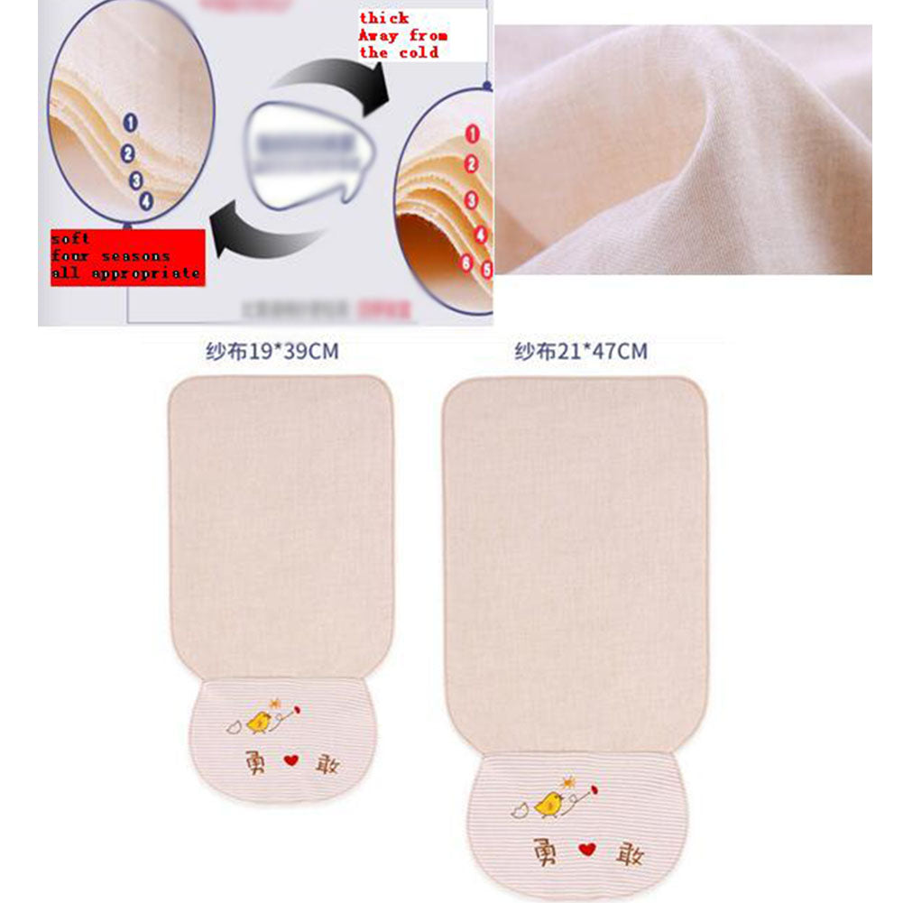3PCS Cotton Baby Sweat Absorbent Towel 6 Layers Khaki Sweat Wicking Pads Bibs 19*39CM-A02