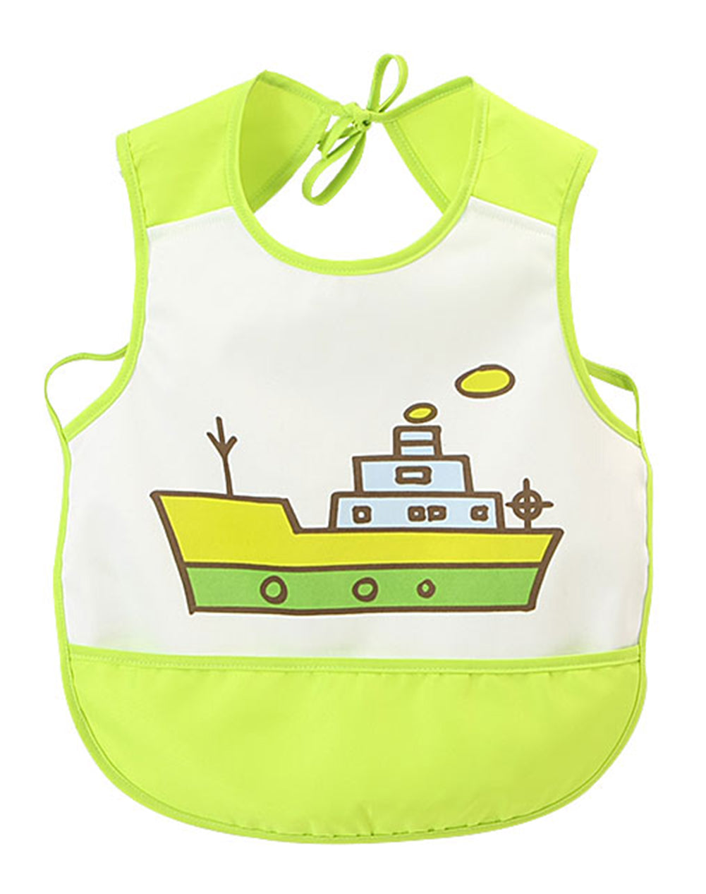 Waterproof Toddler Bib, Feeding Baby Apron, Soft Sleeveless Feeding/Cooking/Baking Bib Green #32