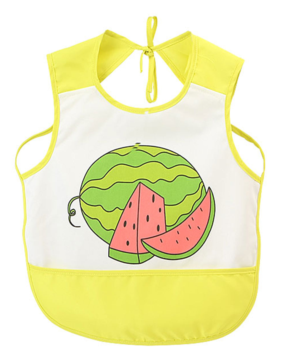 Waterproof Toddler Bib, Feeding Baby Apron, Soft Sleeveless Feeding/Cooking/Baking Bib Yellow #34