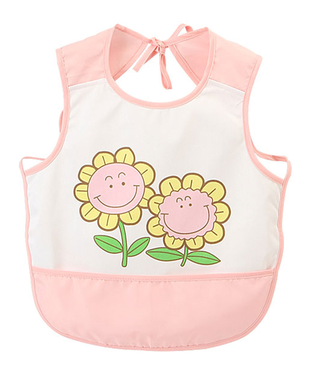 Waterproof Toddler Bib, Feeding Baby Apron, Soft Sleeveless Feeding/Cooking/Baking Bib Pink #35
