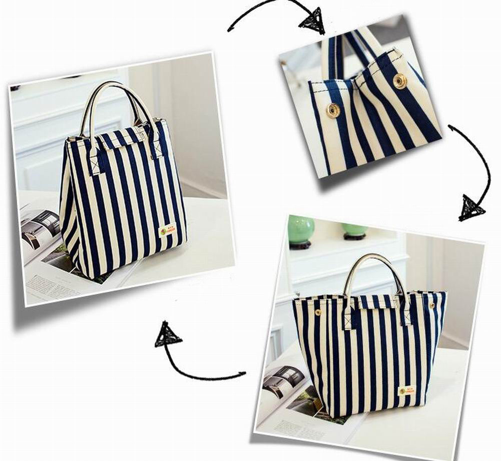 Fashionable Picnic Bag Tote Bag Lunch/Bento Bag Stripe