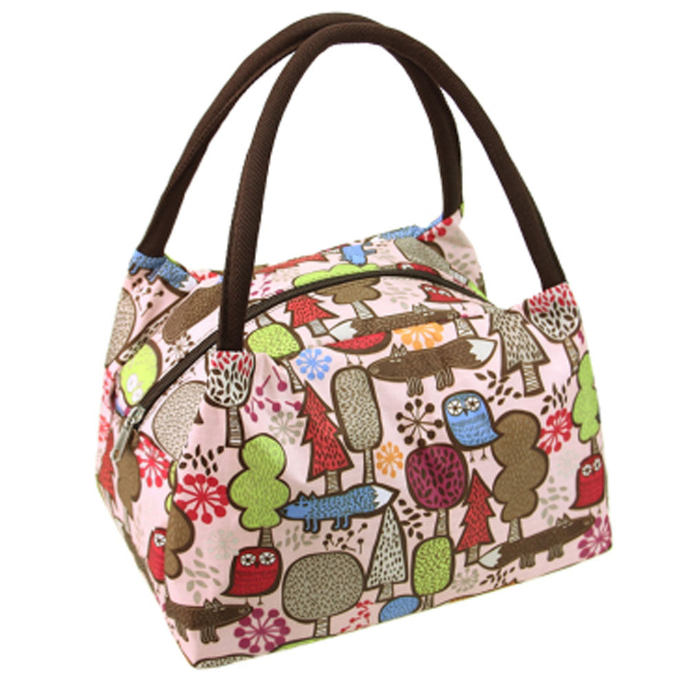 Durable Lunch Bag Lunch Organizer Lunch Tote Bag for School/Working, Mushrooms